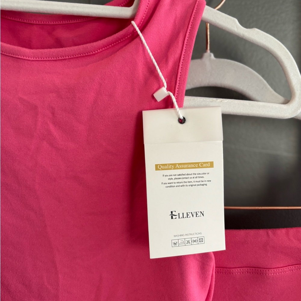 Pink Sleeveless Crop Top and Maxi Skirt Set - Picture 2 of 2